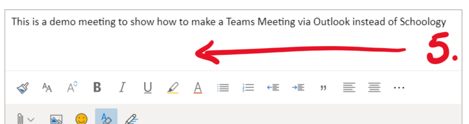 This is a demo meeting to show how to make a Teams Meeting via Outlook instead of Schoology